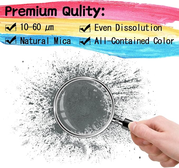 Mica Powder - 60g Mica Powder for Epoxy Resin - Pearl Pigment Powder Dye for - Image 2