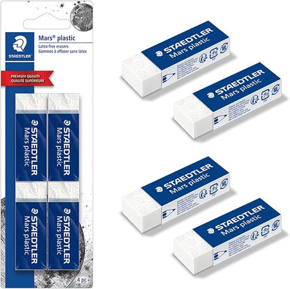 STAEDTLER Mars Plastic Vinyl Erasers, Minimal Crumbling, Made in Peru by Staedtler