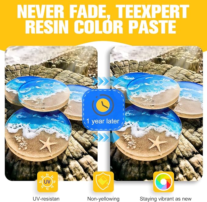 Teexpert Pigment Paste for Epoxy Resin: 3.38oz/100ml Ultra Highly Concentrated - Image 3