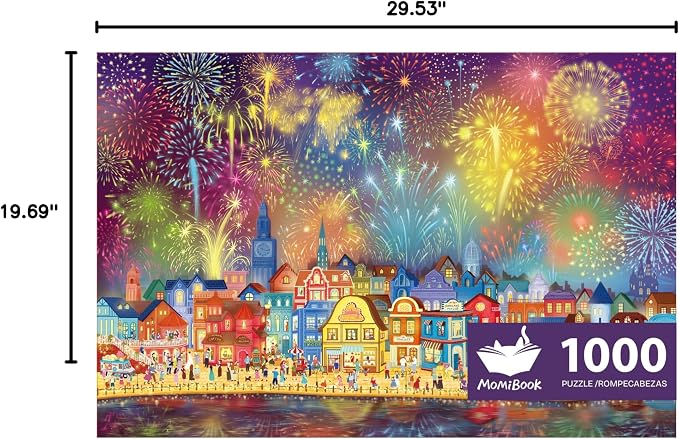 MOMIBOOK Puzzles for Adults 1000 Pieces Jigsaw Puzzles of Fireworks are Gorgeous - Image 10