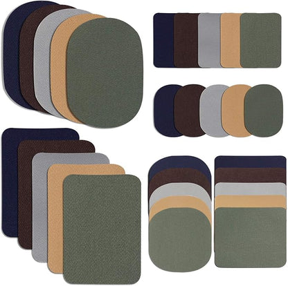 30 Pieces Twill Fabric Patches Fabric Repair Patches Iron on Twill Patch by Willbond+Technology+Limited