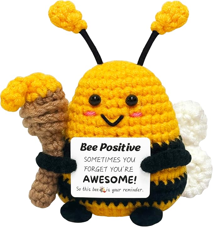 Positive Crochet Animals Bee Gifts by GiftsFU