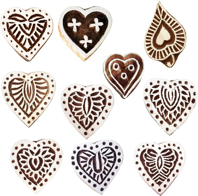 Royal Kraft Heart Wooden Printing Stamps by RoyalKraft