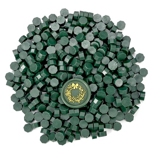 Yoption 360Pcs Olive Green Sealing Wax Beads, Hexagon Wax Seal Beads - Image 3