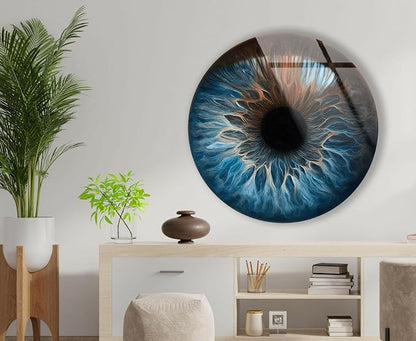 My Photostation.com 31.5'' Diameter Eye Round Blue Glass Wall Art Tempered - Image 6