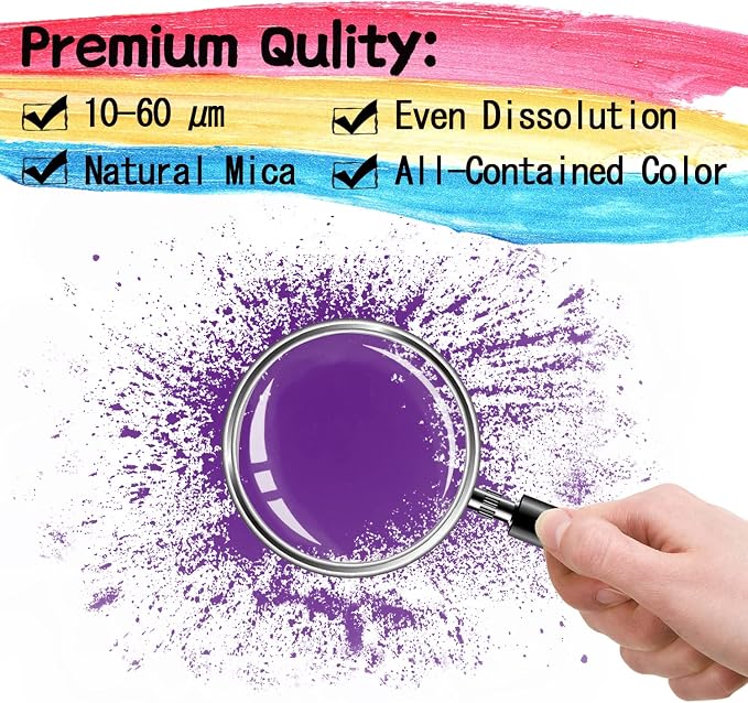 Mica Powder - 60g Mica Powder for Epoxy Resin - Pearl Pigment Powder Dye for - Image 2