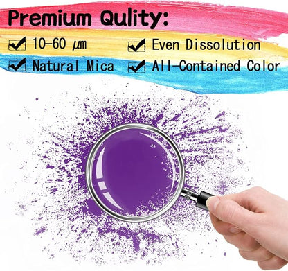 Mica Powder - 60g Mica Powder for Epoxy Resin - Pearl Pigment Powder Dye for - Image 2