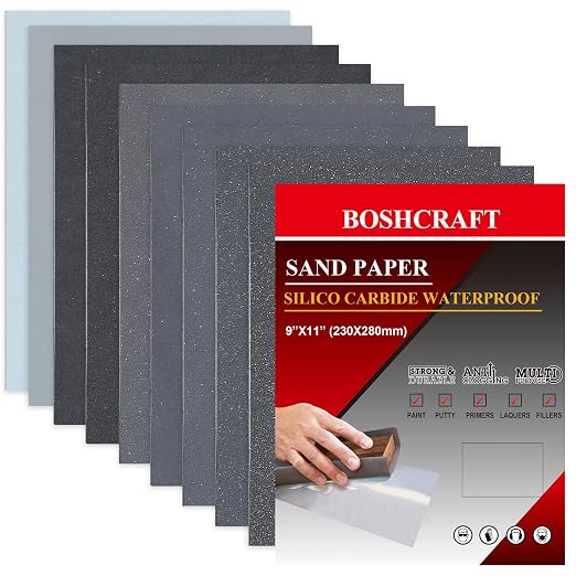 25 Pcs Wet Sandpaper, Sand Paper Assortment by BOSHCRAFT