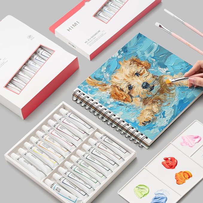 HIMI Gouache Paint Tube Set -24 Colors 12ml, - Image 6
