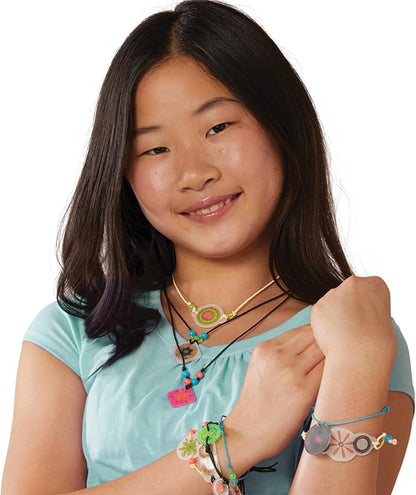 Spirograph Shrink Charms, Friendship Bracelet Kit, Bracelet Making Kit - Image 4