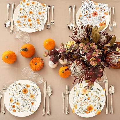 40Pcs Fall Napkins, Fall Baby Shower Decorations Autumn Harvest Party Napkins - Image 3