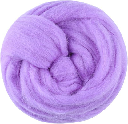 3.53oz Wool Roving Yarn, Wool Felting Supplies, Pure Wools, Chunky Yarn by Jupean