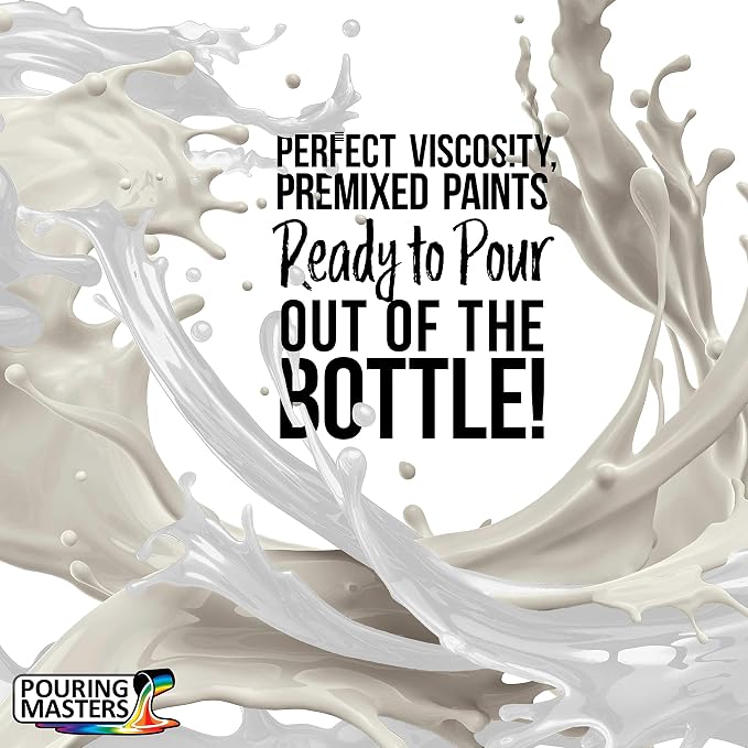 POURING MASTERS Titanium White Acrylic Ready to Pour Pouring Paint - Image 2