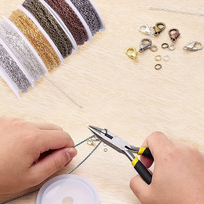 Jishi Chains Jewelry Making Supplies, 60ft Cable Link Chains - Image 5