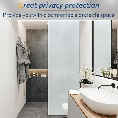 rabbitgoo Window Privacy Film, Frosted Glass Window Clings, Static Cling UV - Image 8