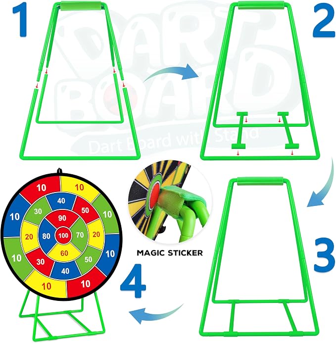Large Dart Board for Kids, Kids Double-Sided Dart Board - Image 3