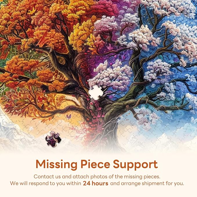 masseruon Round Puzzles for Adults 1000 Pieces-Tree of Life Puzzle-26.6x26.6in - Image 7