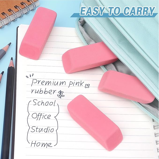 ZZTX 12 Pack Pink Erasers Pencil Erasers - Image 5