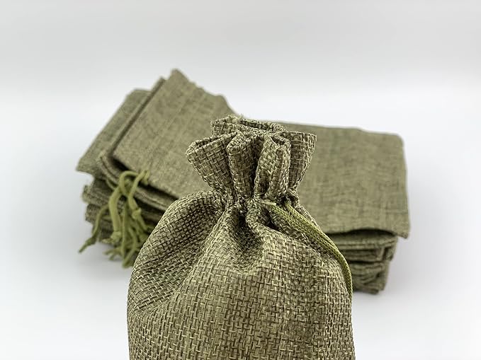 Palmhomee Pack of 25 Burlap Gift Bags - Image 3