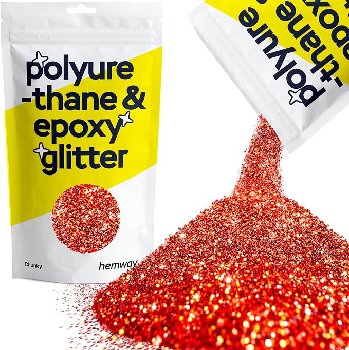 Hemway Polyurethane & Epoxy Resin Glitter 100g / 3.5oz Metallic Crystal Flake by Hemway