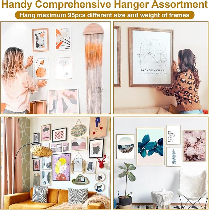 372 PCS Picture Hanging Kit, Christmas Decorations Indoor Outside Picture - Image 5