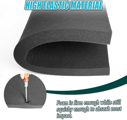 Black Packing Foam Sheets- 8PCS Cuttable Polyurethane Foam Pads Polyurethane - Image 3