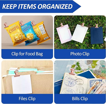 30 Pack Small Bull Clips 0.87 Inch Mini Metal Hinge Clips Binder Paper Hinge - Image 6