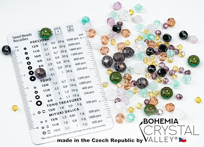 0.9 oz Gentle Mix of Faceted Fire Polished Czech Glass Beads 4-10mm, Light Pink - Image 2