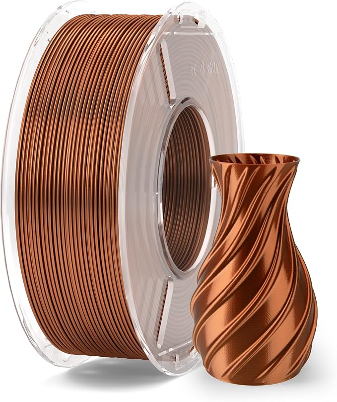 ELEGOO Silk PLA Filament 1.75mm Bronze 250g, Shiny 3D Printer Filament by ELEGOO
