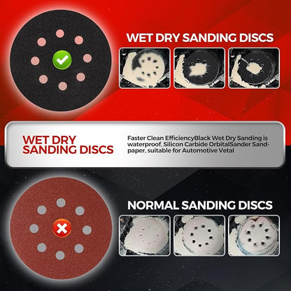 50PCS 5 inch Silicon Carbide Sanding Discs 8000 Grit, Wet Dry Orbital 5 Sander - Image 5