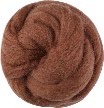 3.53oz Wool Roving Yarn, Wool Felting Supplies, Pure Wools, Chunky Yarn by Jupean