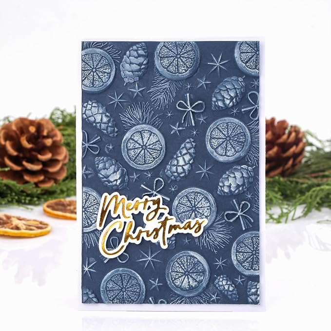BAOFALI 3D Christmas Theme Plastic Embossing Folders Lemon Pine Nut - Image 3