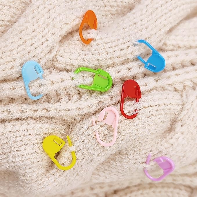 150 PCS Locking Stitch Markers for Knitting, Colorful Plastic Crochet Clips and - Image 4