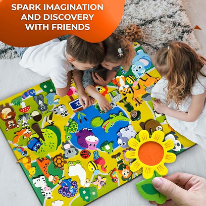 QUOKKA Zoo Felt Board for Kids 3-5 Years Old - Image 5
