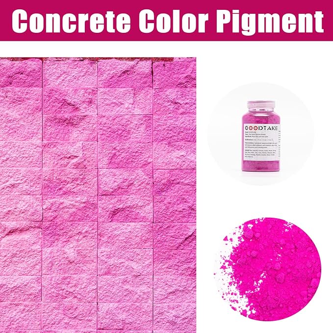 GOODTAKE Rose Red Iron Oxide Pigment Powder, Concrete Cement Dye Color - Image 9