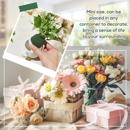Tessco 24 Pcs Mini Floral Foam Holder Round Floral Foam - Image 4