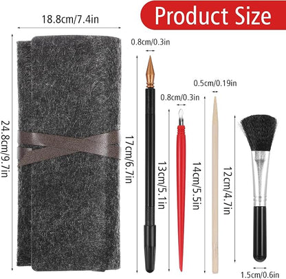 14Pcs Scratch Art Tools, Dual Tip Scratch Coloring Stylus Paper Art Kit - Image 3