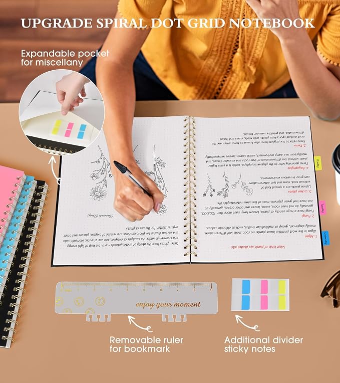 Dotted Notebook, Spiral Notebook Journal 8.5” x 11”, A4 Large Dot Grid Notebooks - Image 5
