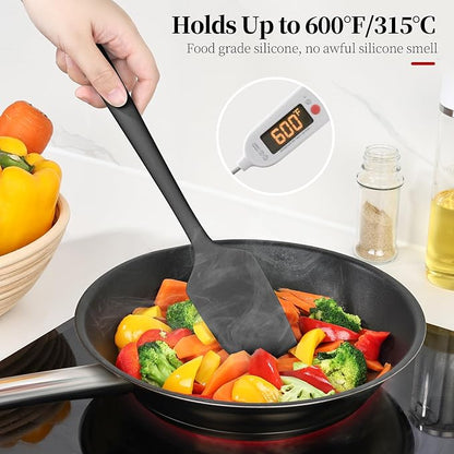 600ºF Heat Resistant Spatula, 11.34 inch High Heat Food Safe Semless Kitchen - Image 3