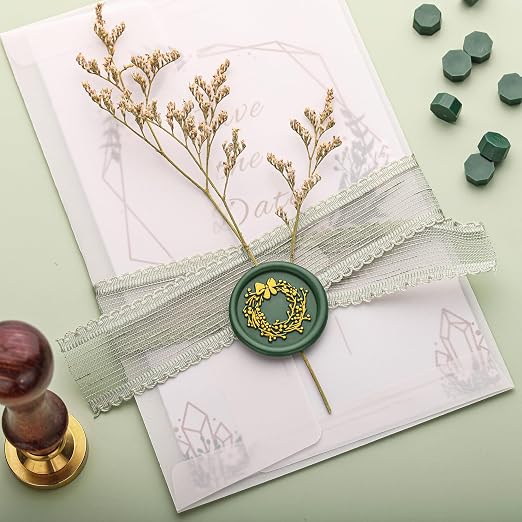 Yoption 360Pcs Olive Green Sealing Wax Beads, Hexagon Wax Seal Beads - Image 6