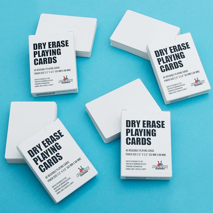 Dry Erase Blank Playing Cards w/Box, Poker Size - Image 2