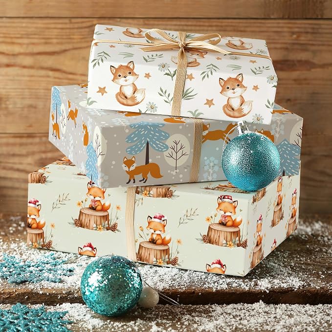 WRAPLULU Fox Wrapping Paper - Image 6