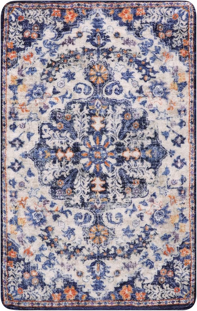 Lahome Bohemian Floral Medallion Area Rug - Image 4