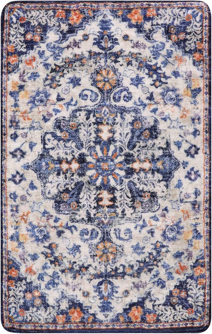 Lahome Bohemian Floral Medallion Area Rug - Image 4