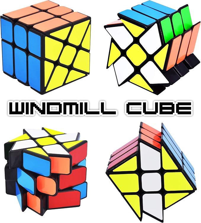 JoyTown Speed Cube Set of 2 Bundle Pack Windmill Cube Magic Puzzle, YJ Axis V2 - Image 4