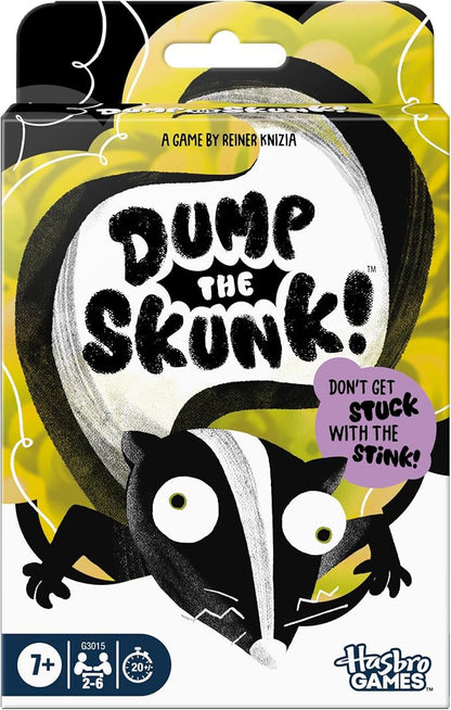 Dump The Skunk! Game | Family Card Game by Reiner Knizia | Ages 7 and Up | 2-6 by HasbroGames