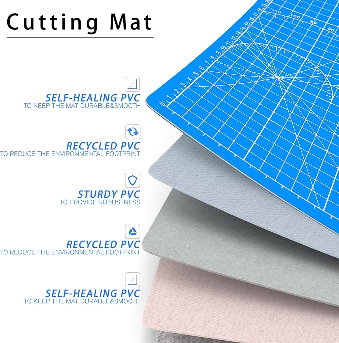 DIYSELF Cutting Mat 8in×6in, Self Healing Cutting Mat, A5 Rotary Cutting Mats - Image 3