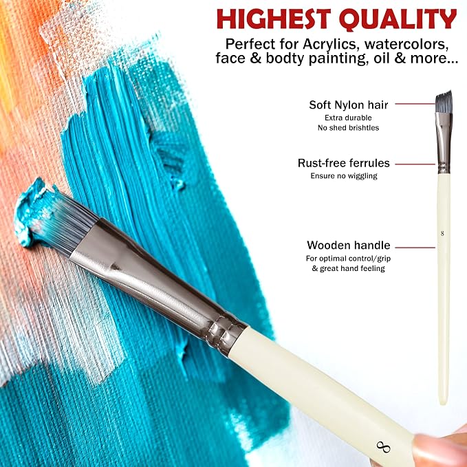 DUGATO Artist Paint Brushes Set 10pcs - Image 3