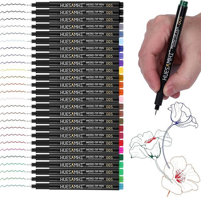 005 Micro Pen 23 Colors and 3 Black 0.20mm Fine Tip Waterproof Ink FineLiner - Image 6