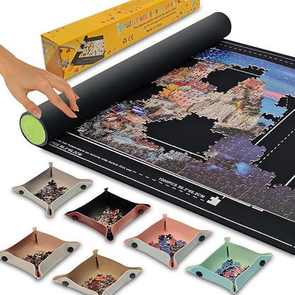 Napzy Rubber Puzzle Mat, Puzzle Matt Rollup, 1500 Piece Puzzles Play Mat Has by Unknown